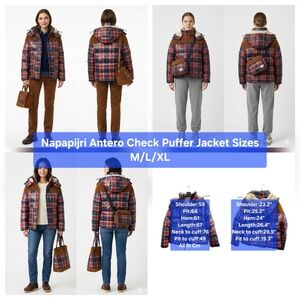 Napapijri Antero Check Puffer Jacket Sizes M/L/XL